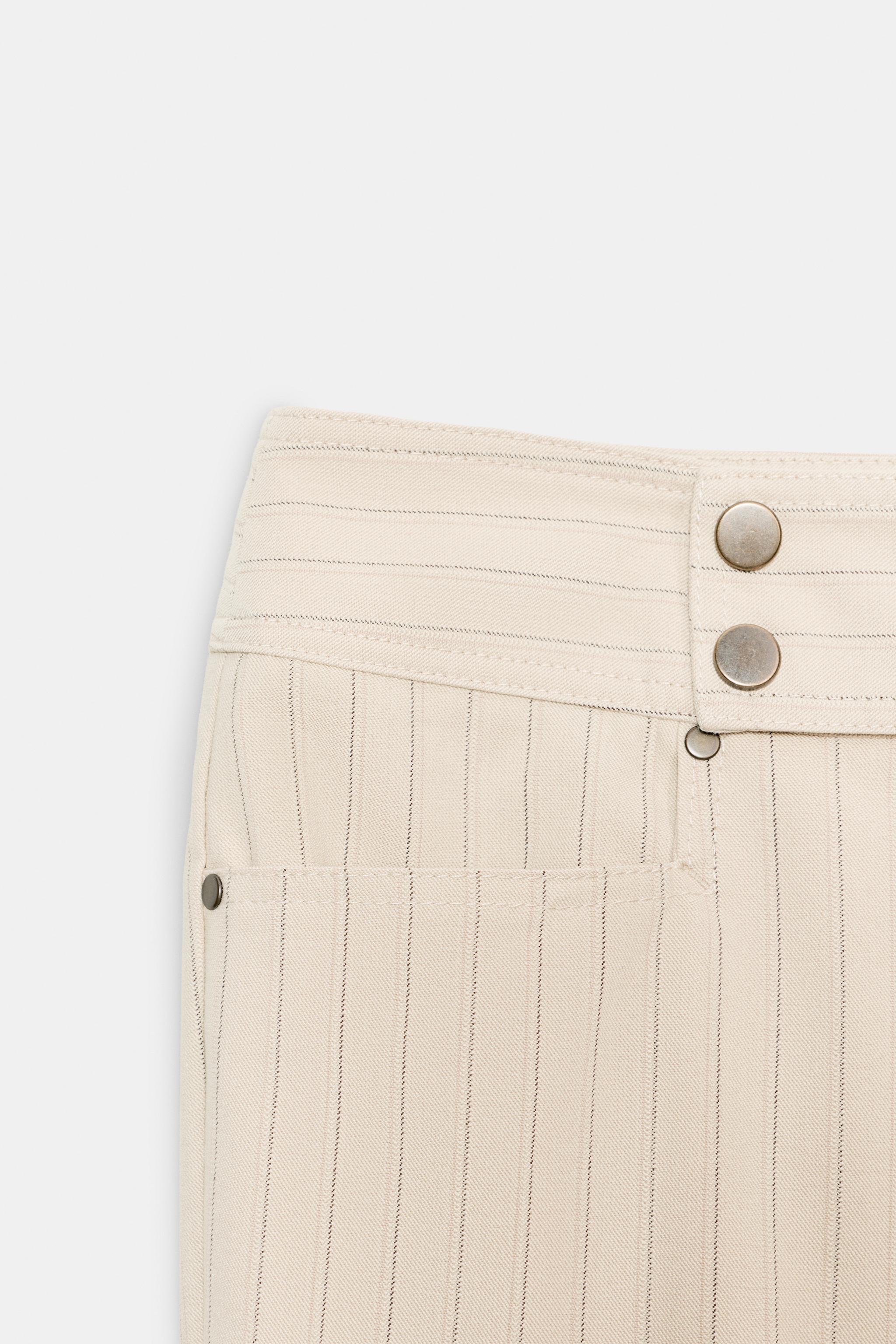 PANTALON DROIT À RAYURES